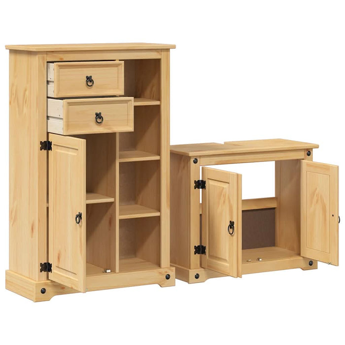 Set mobilier de baie „Corona”, 2 piese, lemn masiv de pin - WALTI WALTI