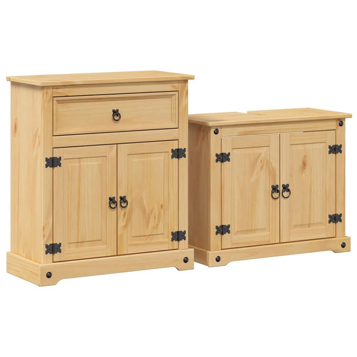 Set mobilier de baie „Corona”, 2 piese, lemn masiv de pin - WALTI WALTI