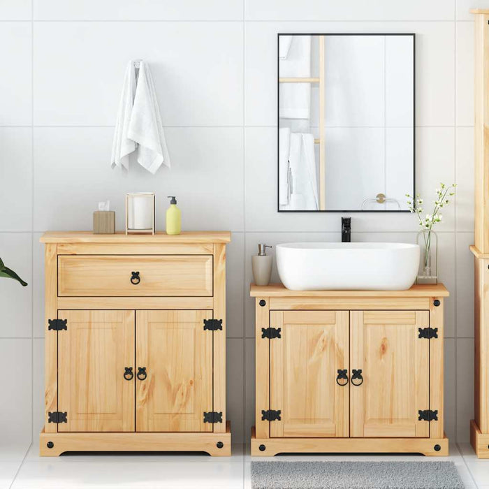 Set mobilier de baie „Corona”, 2 piese, lemn masiv de pin - WALTI WALTI