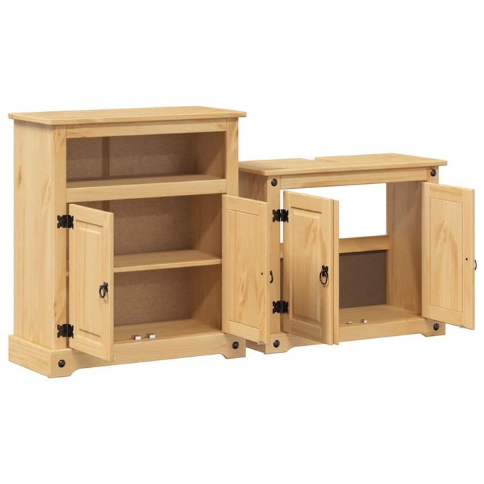 Set mobilier de baie „Corona”, 2 piese, lemn masiv de pin - WALTI WALTI