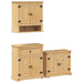 Set mobilier de baie „Corona”, 3 piese, lemn masiv de pin - WALTI WALTI