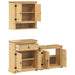 Set mobilier de baie „Corona”, 3 piese, lemn masiv de pin - WALTI WALTI