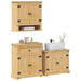 Set mobilier de baie „Corona”, 3 piese, lemn masiv de pin - WALTI WALTI
