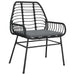 Set de sufragerie de grădină 5 piese neagră Sticlă Poly Rattan - WALTI WALTI