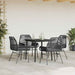 Set de sufragerie de grădină 5 piese neagră Sticlă Poly Rattan - WALTI WALTI