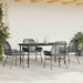 Set de sufragerie de grădină 5 piese neagră Sticlă Poly Rattan - WALTI WALTI