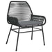 Set de sufragerie de grădină 5 piese neagră Sticlă Poly Rattan - WALTI WALTI