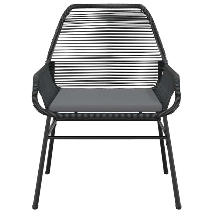Set de sufragerie de grădină 5 piese neagră Sticlă Poly Rattan - WALTI WALTI