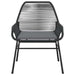 Set de sufragerie de grădină 5 piese neagră Sticlă Poly Rattan - WALTI WALTI