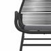 Set de sufragerie de grădină 5 piese neagră Sticlă Poly Rattan - WALTI WALTI
