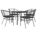 Set de sufragerie de grădină 5 piese neagră Sticlă Poly Rattan - WALTI WALTI