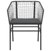 Set de sufragerie de grădină 5 piese neagră Sticlă Poly Rattan - WALTI WALTI