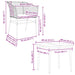 Set de sufragerie de grădină 5 piese neagră Sticlă Poly Rattan - WALTI WALTI