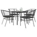 Set de sufragerie de grădină 5 piese neagră Sticlă Poly Rattan - WALTI WALTI