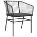 Set de sufragerie de grădină 5 piese neagră Sticlă Poly Rattan - WALTI WALTI