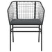 Set de sufragerie de grădină 5 piese neagră Sticlă Poly Rattan - WALTI WALTI