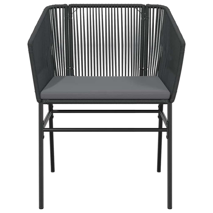 Set de sufragerie de grădină 5 piese neagră Sticlă Poly Rattan - WALTI WALTI