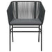 Set de sufragerie de grădină 5 piese neagră Sticlă Poly Rattan - WALTI WALTI