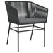 Set de sufragerie de grădină 5 piese neagră Sticlă Poly Rattan - WALTI WALTI