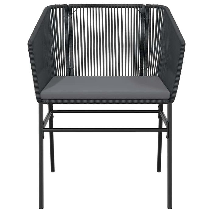 Set de sufragerie de grădină 5 piese neagră Sticlă Poly Rattan - WALTI WALTI