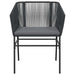 Set de sufragerie de grădină 5 piese neagră Sticlă Poly Rattan - WALTI WALTI