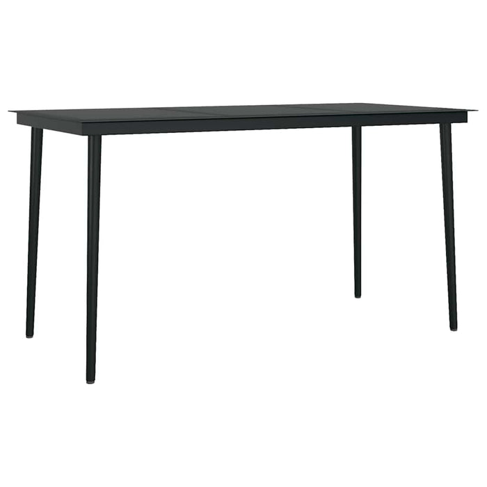 Set de sufragerie de grădină 5 piese neagră Sticlă Poly Rattan - WALTI WALTI