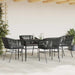 Set de sufragerie de grădină 5 piese neagră Sticlă Poly Rattan - WALTI WALTI