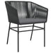 Set de sufragerie de grădină 5 piese neagră Sticlă Poly Rattan - WALTI WALTI