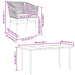 Set de sufragerie de grădină 5 piese neagră Sticlă Poly Rattan - WALTI WALTI