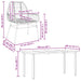 Set de sufragerie de grădină 5 piese sticlă maro din poli ratan - WALTI WALTI