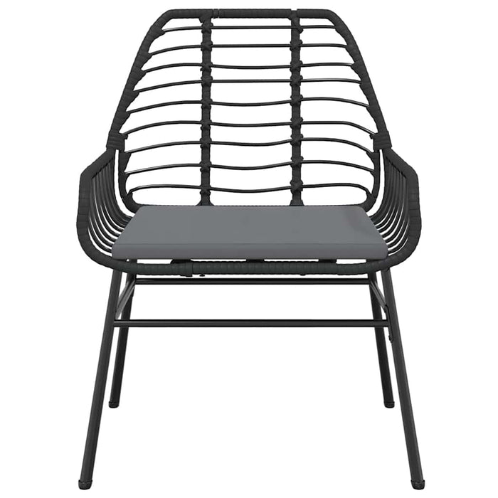 Set de sufragerie de grădină 5 piese neagră Sticlă Poly Rattan - WALTI WALTI