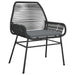 Set de sufragerie de grădină 5 piese neagră Sticlă Poly Rattan - WALTI WALTI