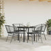 Set de sufragerie de grădină 5 piese neagră Sticlă Poly Rattan - WALTI WALTI