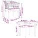 Set de sufragerie de grădină 5 piese neagră Sticlă Poly Rattan - WALTI WALTI