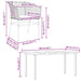 Set de sufragerie de grădină 5 piese neagră Sticlă Poly Rattan - WALTI WALTI