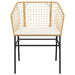 Set mobilier de grădină cu perne 3 piese maro sticlă polirattan - WALTI WALTI