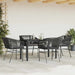 Set de sufragerie de grădină 5 piese neagră Sticlă Poly Rattan - WALTI WALTI