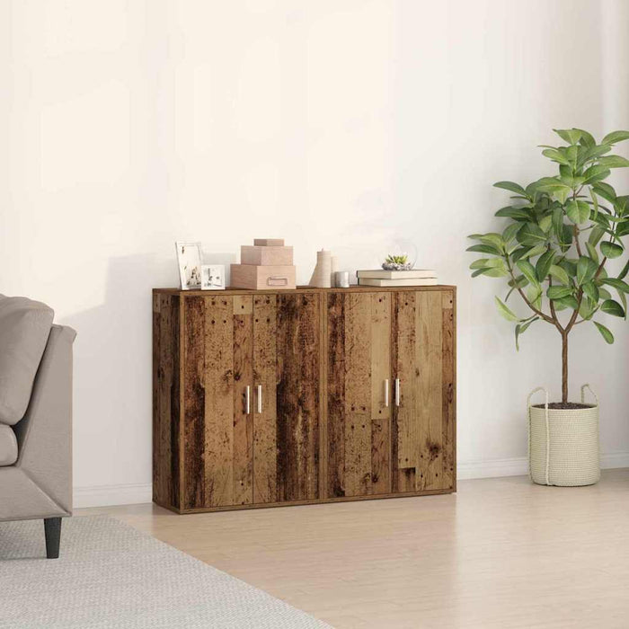 Bufet cu raft cu depozitare cu ușă Lemn vechi 60 x 31 x 84 cm Lemn compozit - WALTI WALTI