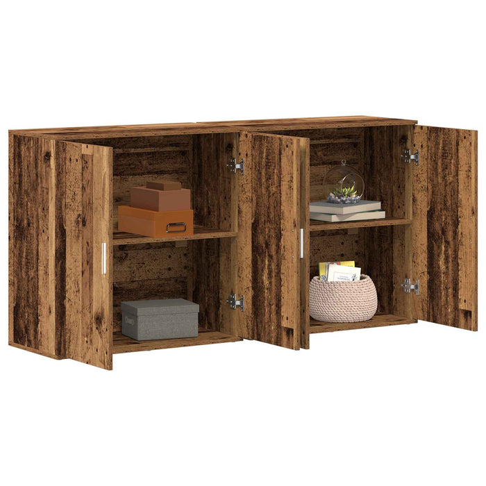 Bufet 2 pcs Lemn vechi 79 x 38 x 80 cm Lemn compozit WALTI