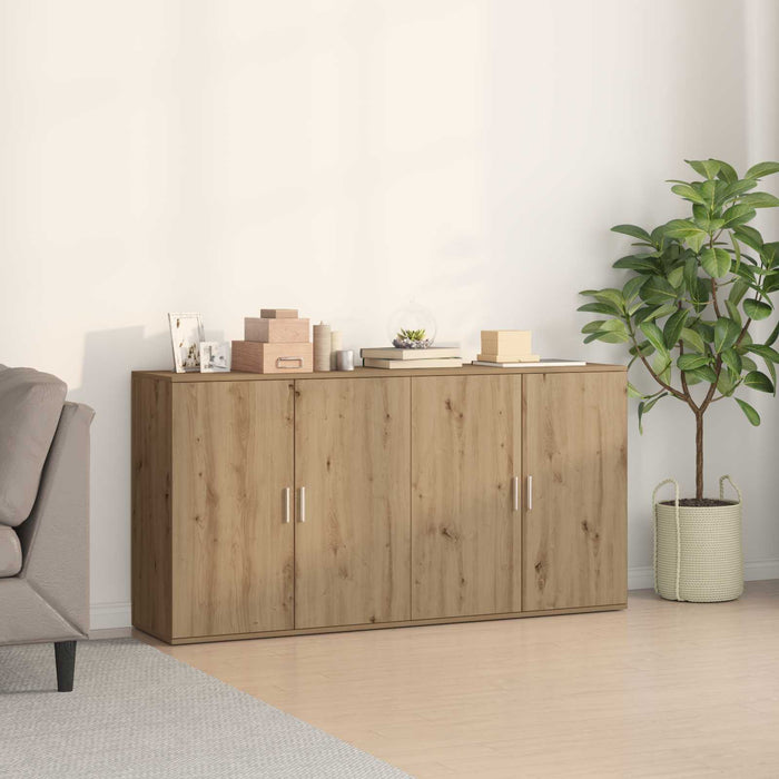 Bufet 2 pcs Stejar Artizanal 79 x 38 x 80 cm Lemn compozit WALTI