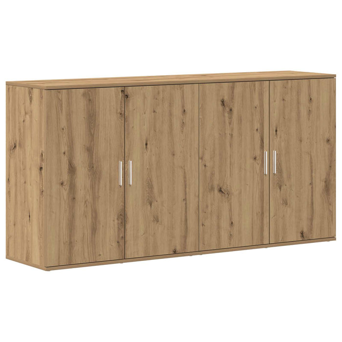 Bufet 2 pcs Stejar Artizanal 79 x 38 x 80 cm Lemn compozit WALTI