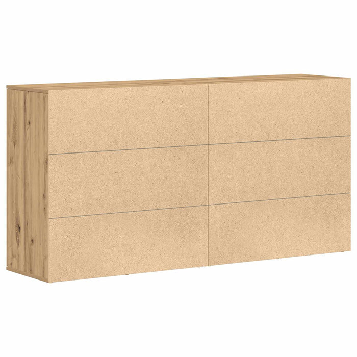 Bufet 2 pcs Stejar Artizanal 79 x 38 x 80 cm Lemn compozit WALTI