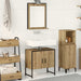 Set de mobilier pentru baie Pe perete 2 pcs Maro Lemn compozit - WALTI WALTI