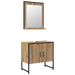 Set de mobilier pentru baie Pe perete 2 pcs Maro Lemn compozit - WALTI WALTI