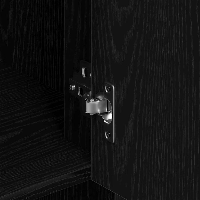 Bufet Stejar Negru 80 x 33 x 150 cm Lemn compozit - WALTI WALTI