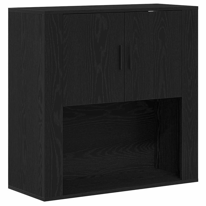 Bufet Stejar Negru 80 x 33 x 150 cm Lemn compozit - WALTI WALTI