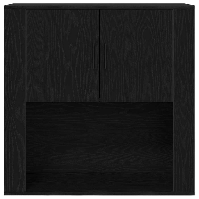 Bufet Stejar Negru 80 x 33 x 150 cm Lemn compozit - WALTI WALTI