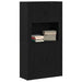 Bufet Stejar Negru 80 x 33 x 150 cm Lemn compozit - WALTI WALTI