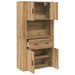 Highboard stejar artizanal 80 x 33 x 150 cm Lemn compozit - WALTI WALTI