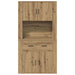 Highboard stejar artizanal 80 x 33 x 150 cm Lemn compozit - WALTI WALTI